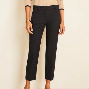 Ann Taylor Black Petite Cotton Crop Pant